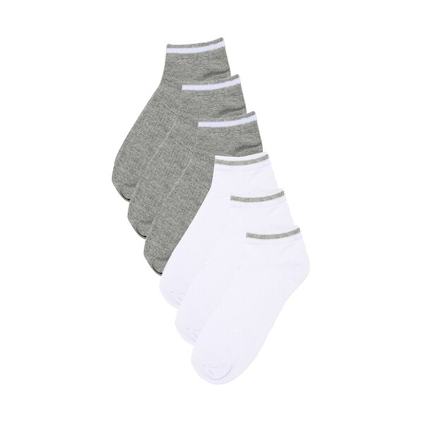Black Hanes Boys No-Show ComfortBlend Socks 6-Pairs