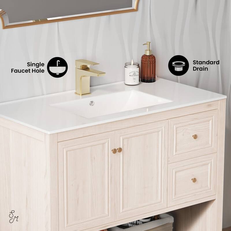 Swiss Madison SM-BV0602 Chateau 37" Free Standing Single Basin Vanity