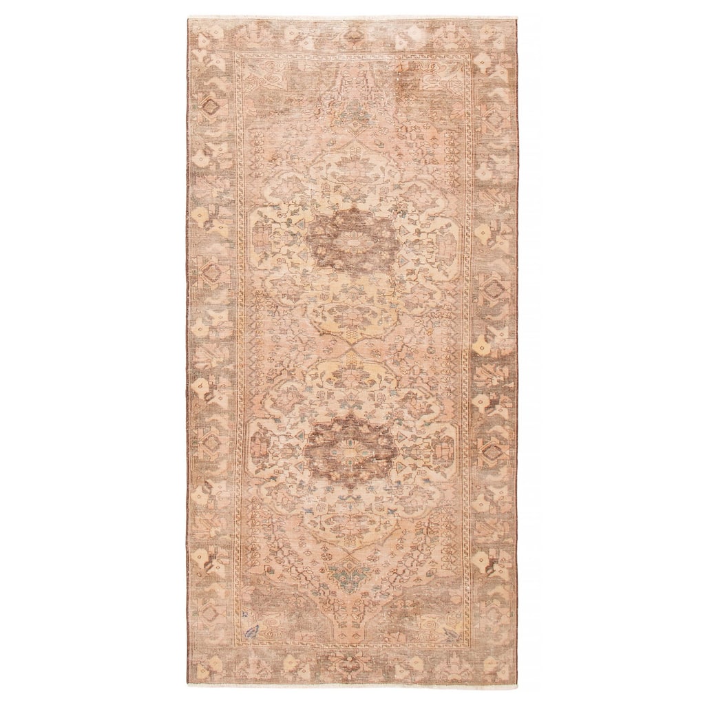 ECARPETGALLERY Hand-knotted Antalya Vintage Copper Wool Rug - 4'11 x 10'0