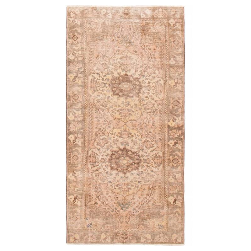 ECARPETGALLERY Hand-knotted Antalya Vintage Copper Wool Rug - 4'11 x 10'0 - Copper - 4'11 x 10'0
