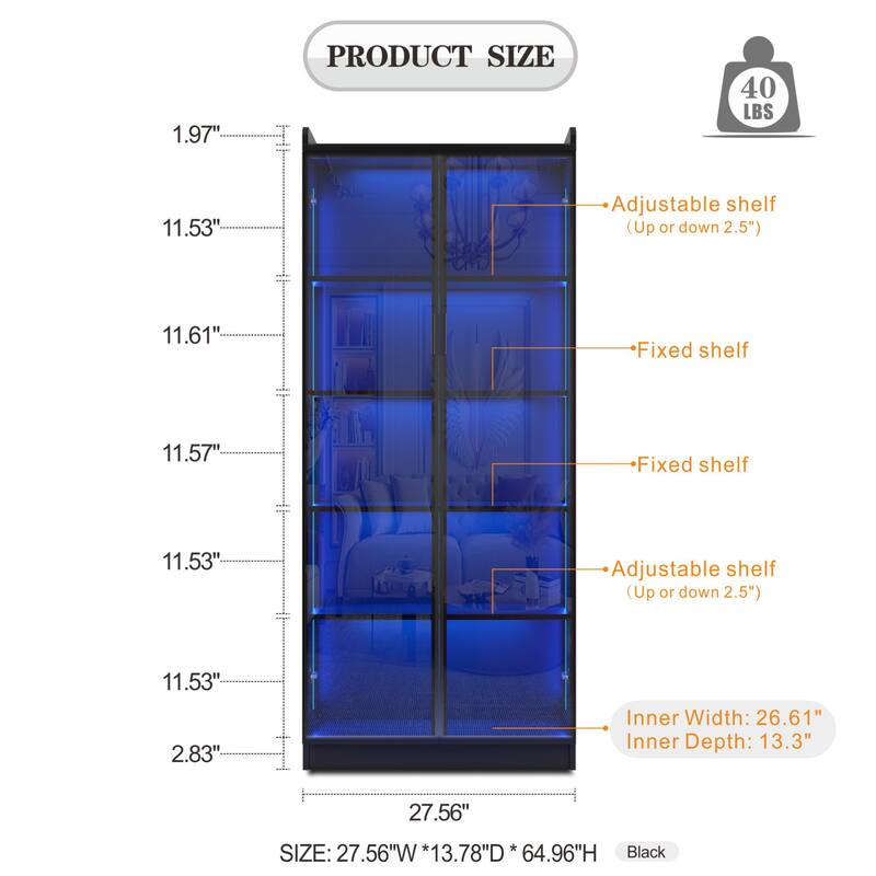 Dining Cabinet with LED light