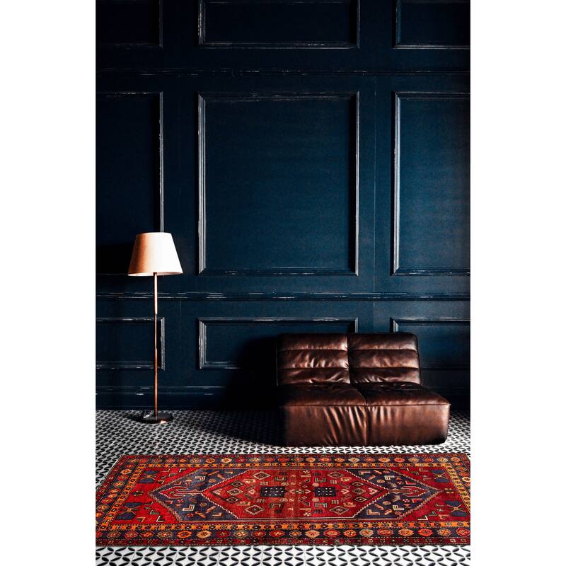 ECARPETGALLERY Hand-knotted Anadol Dark Red Wool Rug - 4'0 x 6'9