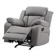 preview thumbnail 2 of 2, Faux Leather Upholstered Reclining Chair with Padded Arms - 41" - Gray
