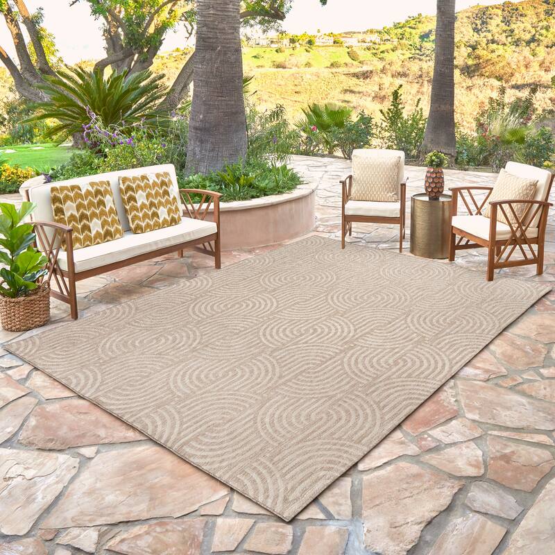 Tropea Mika All Weather Flatweave Indoor Outdoor Area Rug Modern Geometric Polypropylene