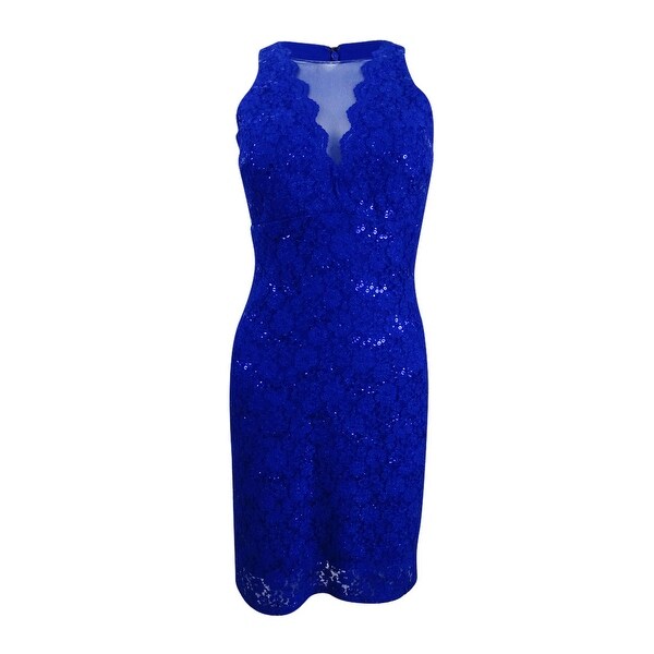nightway sequined lace cocktail dress