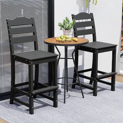 30" Counter Height Outdoor Barstools HDPE Kitchen & Bar Chairs