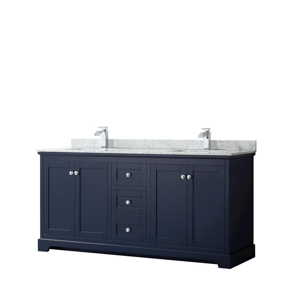 Avery Marble Top 72-inch Double Square Sink Vanity