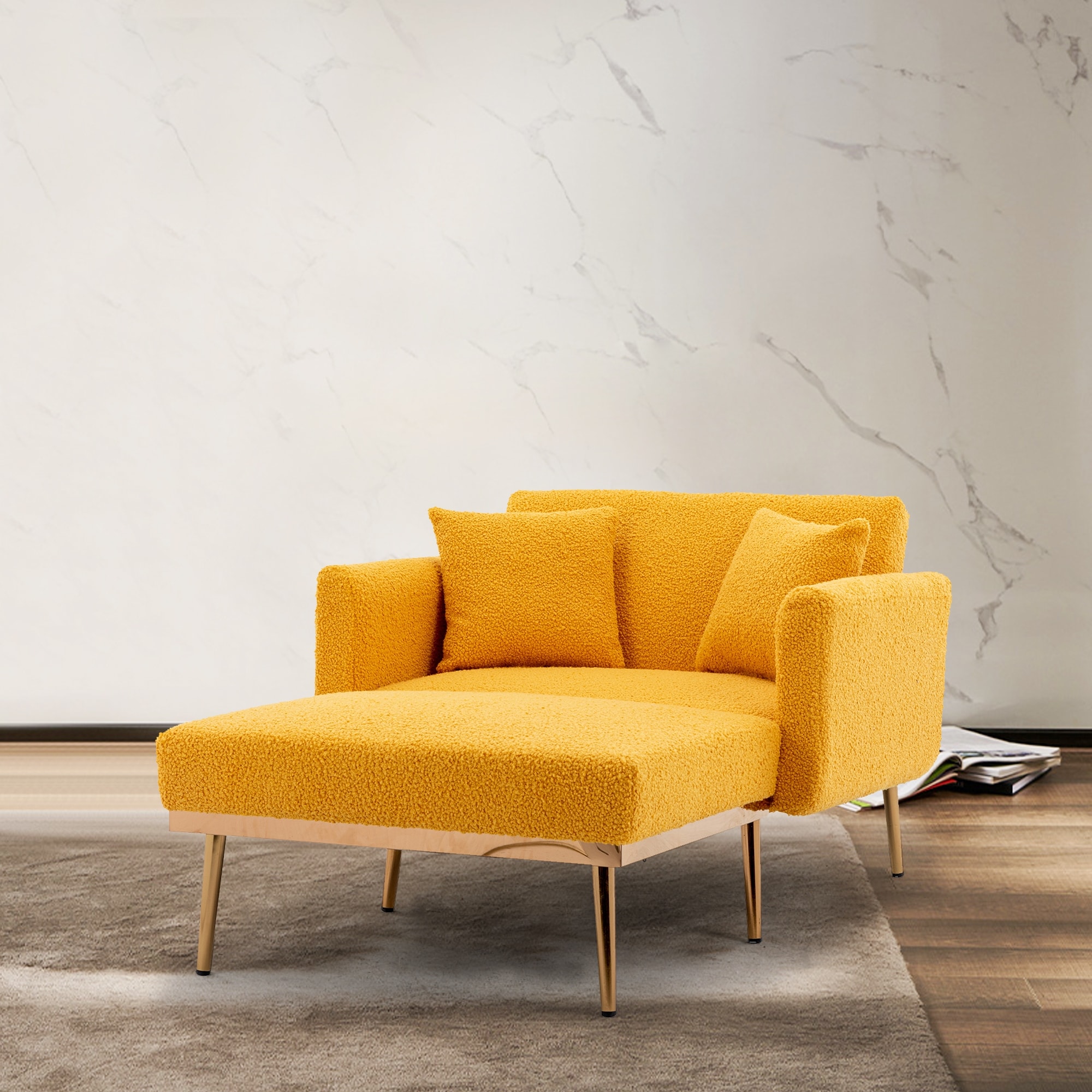 Yellow chaise online lounge sofa