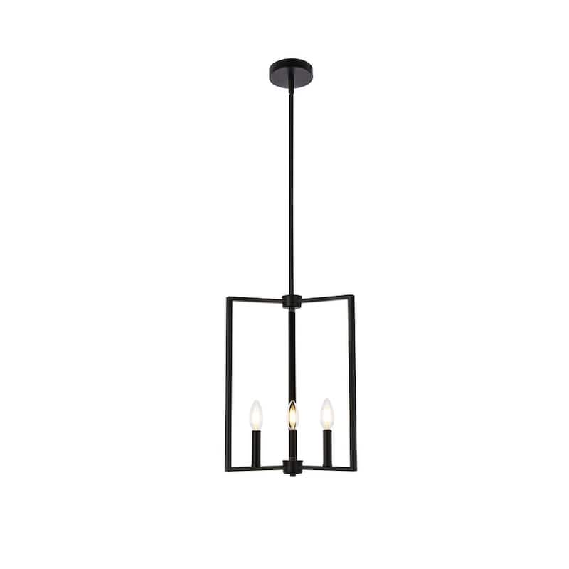 Viola 3 Light Pendant in black - 14 Inch