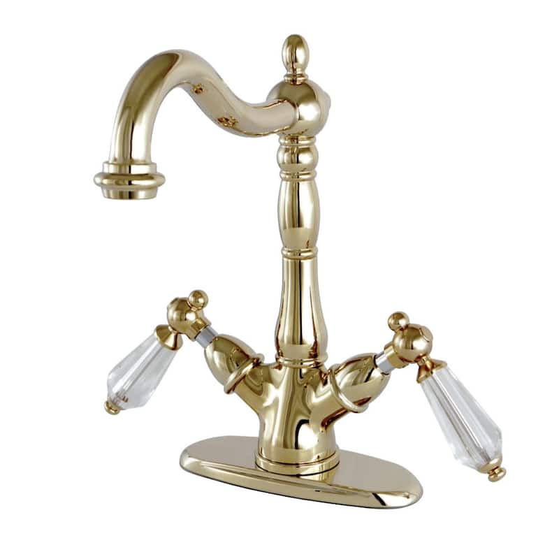 Kingston Brass Wilshire Centerset Bathroom Faucet - Includes Metal - Polished Brass