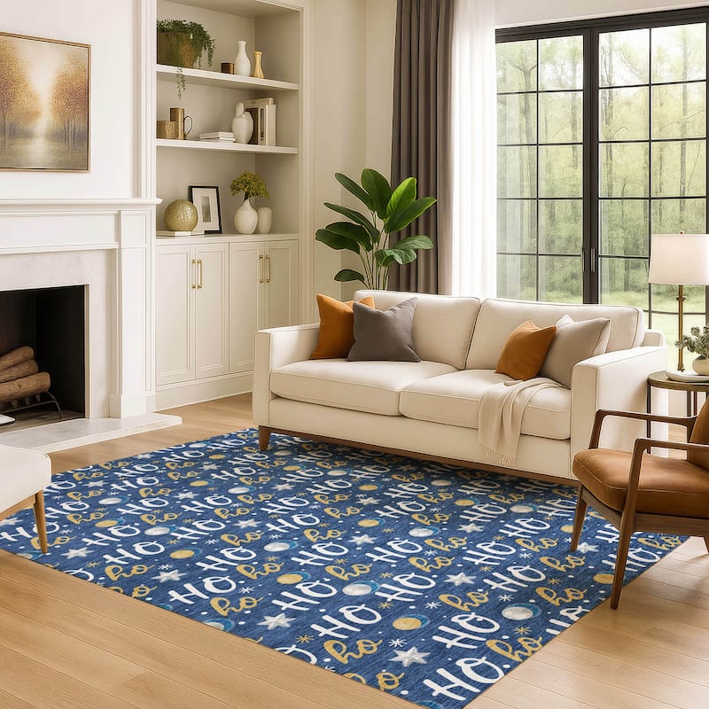 Premium Washable Super Soft Christmas Ho Ho Mayfield Rug