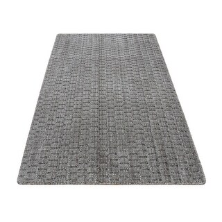 Shahbanu Rugs Scorpion Gray, Hand Loomed, Tone on Tone Design, Wool ...