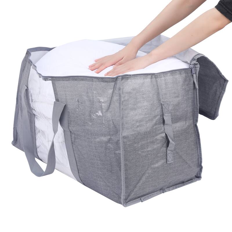 1 Pack Clothes Storage, Storage Bags, Moving Bags for Organizing Clothing, Comforters, Closet Organizers with Handles 27*14*15in