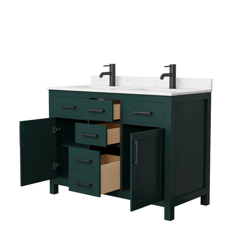 Beckett 48 Inch Double Vanity, Cultured Marble Top
