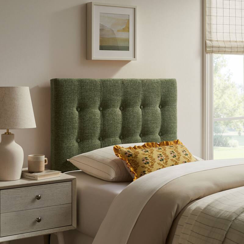 Emily Upholstered Fabric Headboard - Foliage - Twin