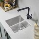 preview thumbnail 3 of 1, Quatrus 17" Undermount Single Basin Stainless Steel Bar Sink with Rounded Corners