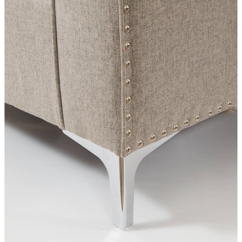 105.9" Flexible Combination Fabric Nailhead Trim Sectional Sofa