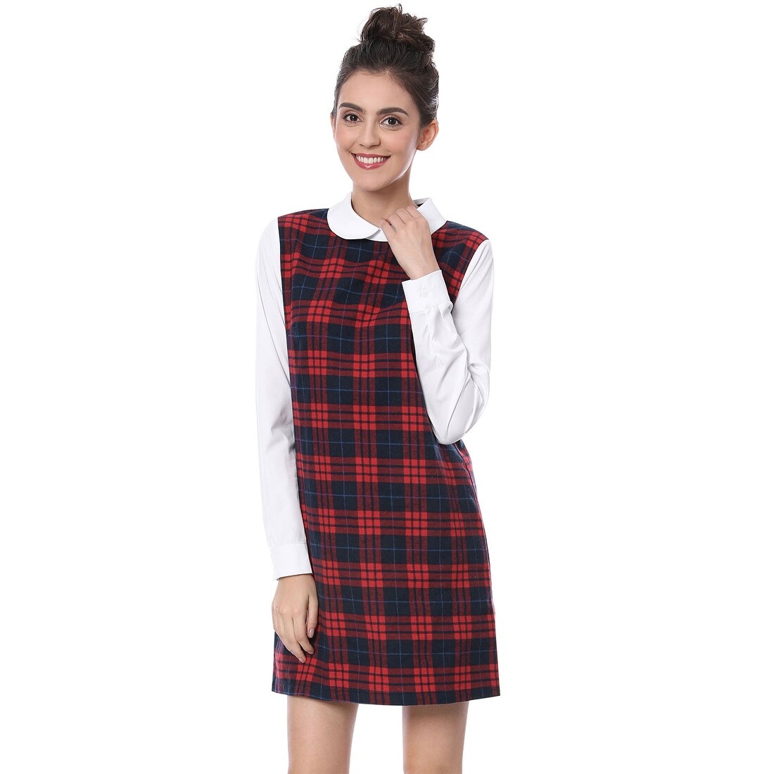 peter pan collar dress long sleeve