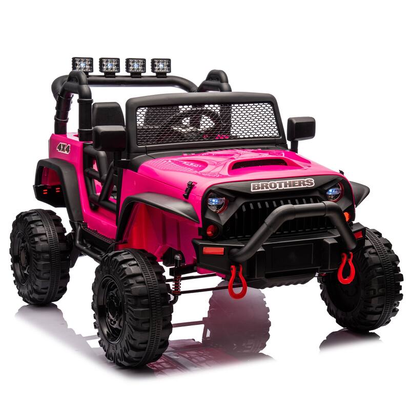 Kids Electric Ride-On Car 24V 400W with Parents Control, 3 Speed Settings, Bluetooth, USB, Music, LED Searchlights