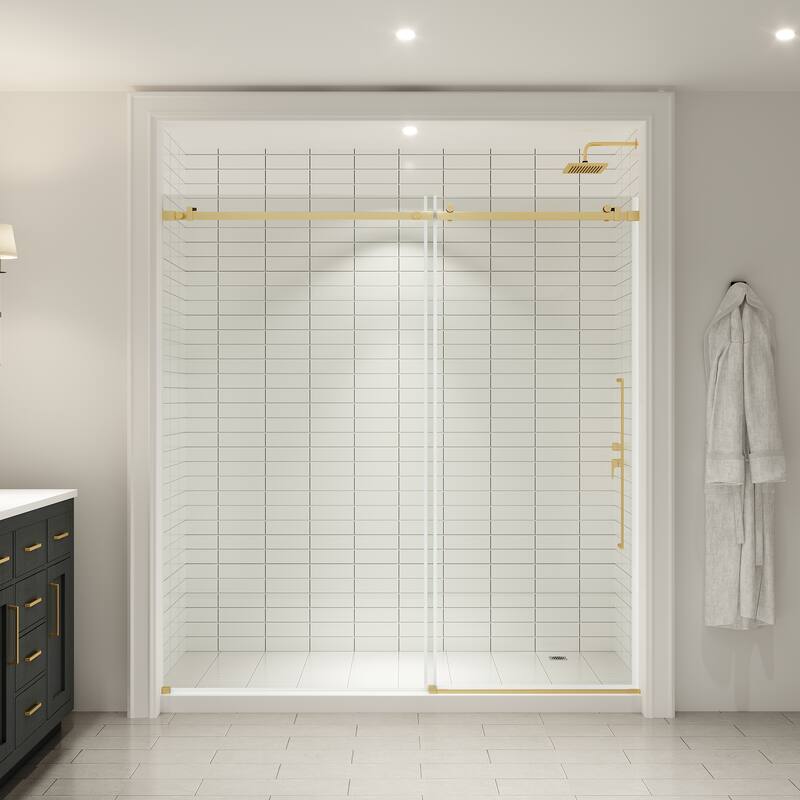 Selby Frameless Sliding Clear Alcove Shower Door