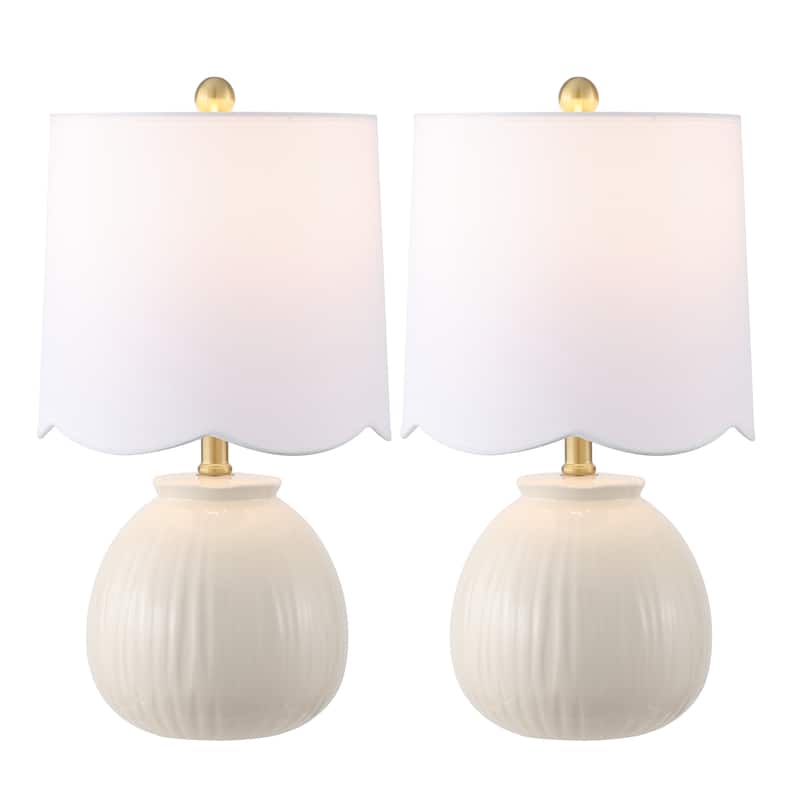 SAFAVIEH Couture Devi, 20-inch, Ceramic Table Lamp (Set of 2) - 11"W x 11"D x 20"H