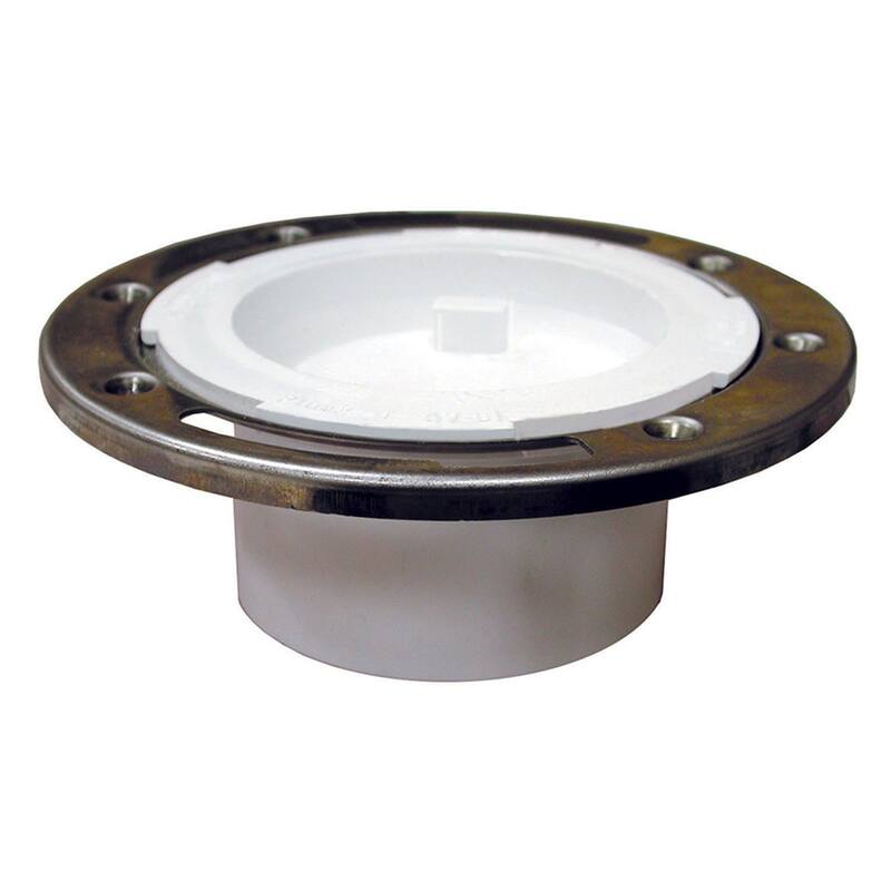Jones Stephens C57034 3 X 4 PVC Closet Flange With Stainless Steel - Natural