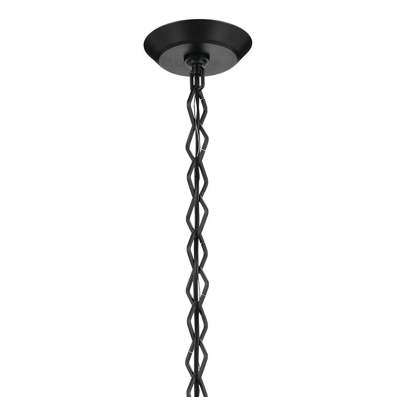 Kichler Lighting Nella 12 Inch 1 Light Pendant with Clear Outer Glass with Opal Interior Glass in Black