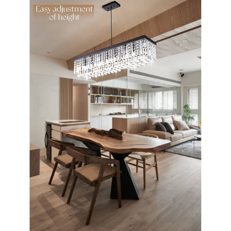 Farmhouse Three-Light Island Pendant Ceiling Light with Black Metal & Rattan Shade