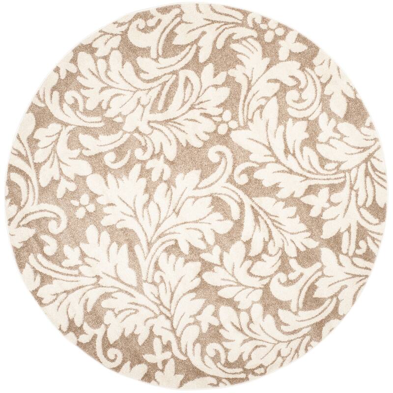 SAFAVIEH Amherst Priscilia Modern Rug - 5' Round - Wheat/Beige