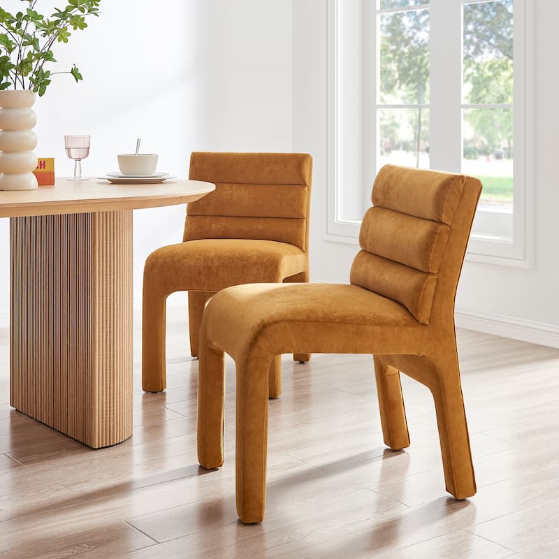 NPD Furniture Josie Velvet Dining Side Chair (Set of 2)