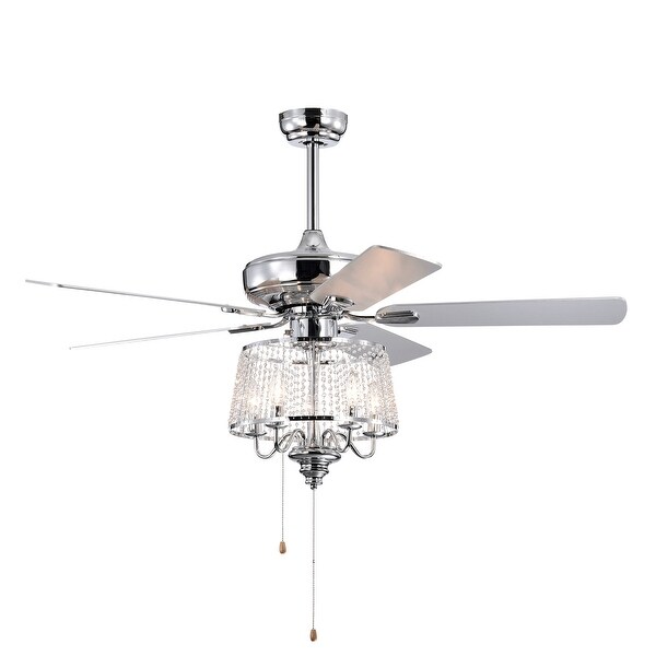 52-in Nickel Indoor Ceiling Fan with Light Remote (5-Blade