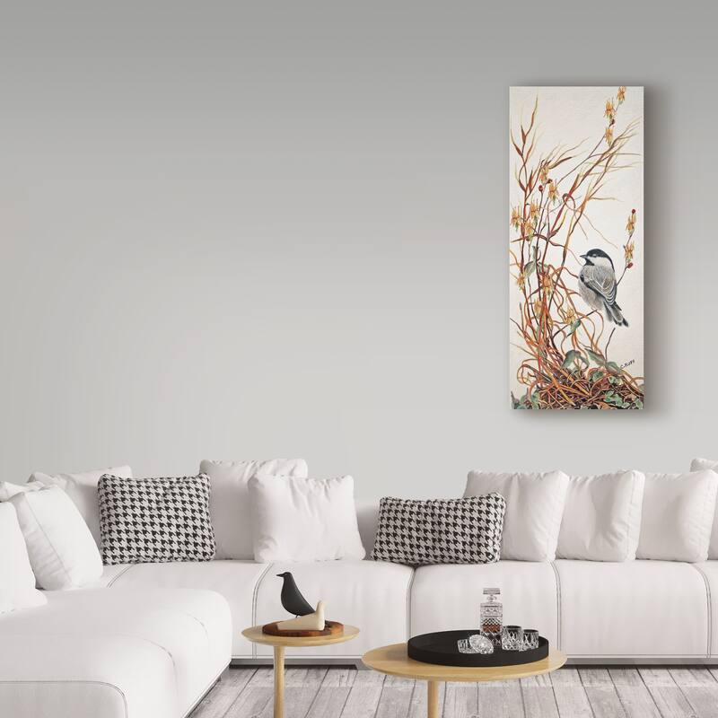 Carol J Rupp 'Chickadee In Summer Grass' Canvas Art