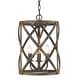 preview thumbnail 1 of 9, Golden Lighting Alcott 3 Light 13" Wide Taper Candle Pendant Antique Black Iron