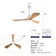 preview thumbnail 34 of 189, Sofucor 42"/48"/ 52"/60"Noiseless Walnut Wood Ceiling Fan with Remote Control, Integrated Light Optional