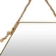 preview thumbnail 4 of 5, Tedd Gold Modern Nautical Hanging 21-inch Hexagonal Mirror - 21"H x 24"W