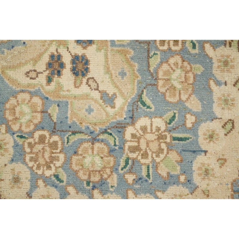 Hand Knotted Oriental 100% Wool Carpet Traditional Floral Brown Kerman Area Rug - 12' 11'' X 9' 6''