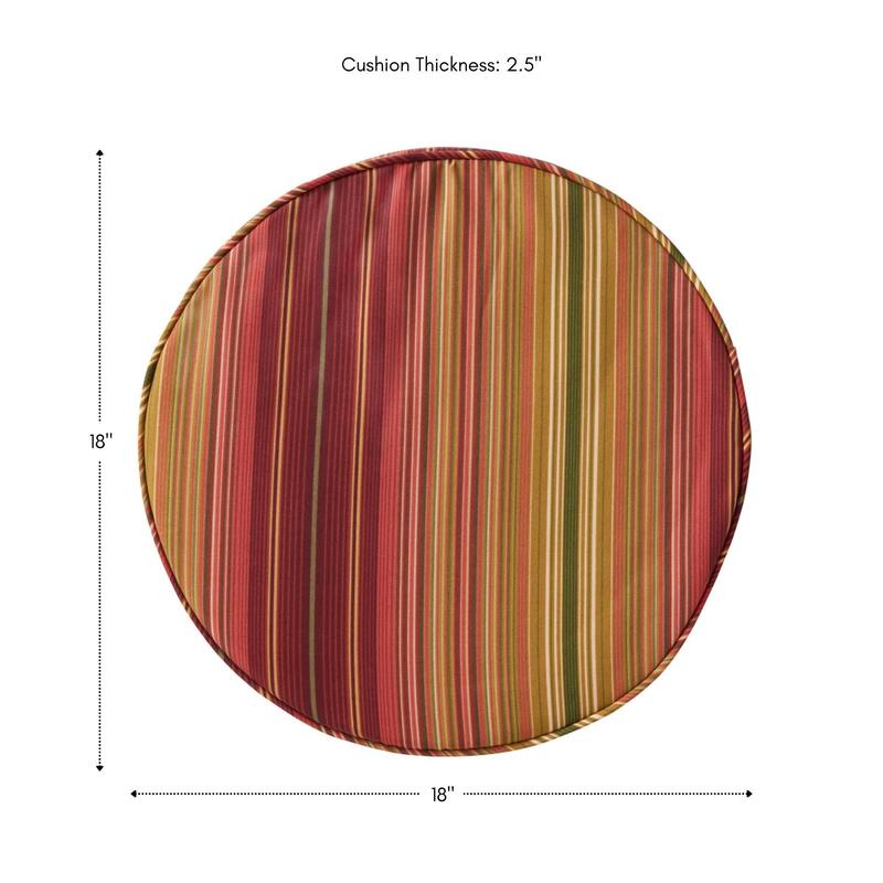 Greendale Home Fashions 18" Round Outdoor Chair Pad (Set of 2)