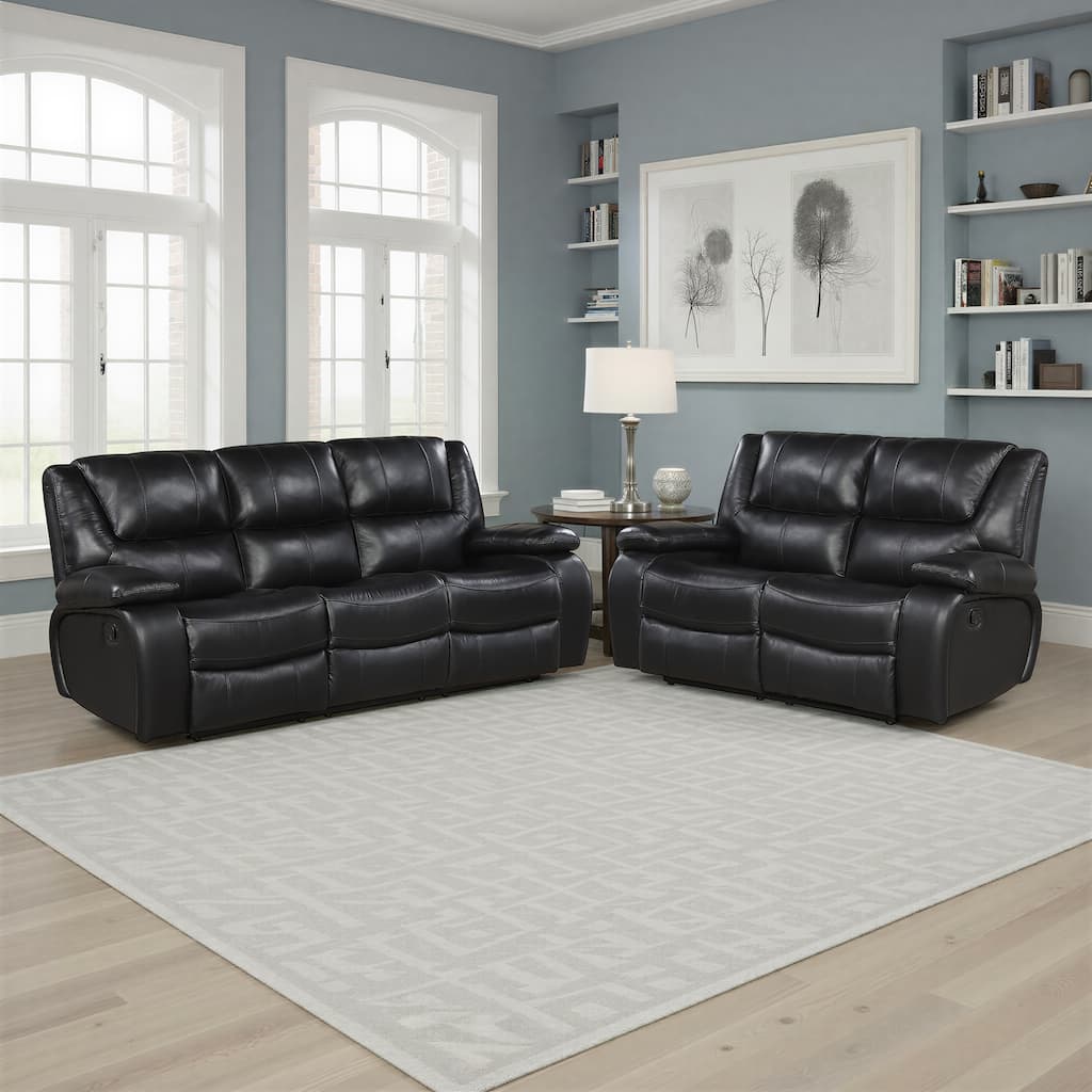 Fremont & Park Baron 2-Piece Leather Match Manual Reclining Sofa Sets