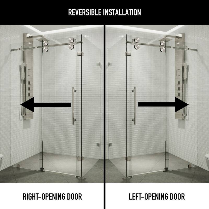 VIGO Winslow Frameless Sliding Shower Enclosure