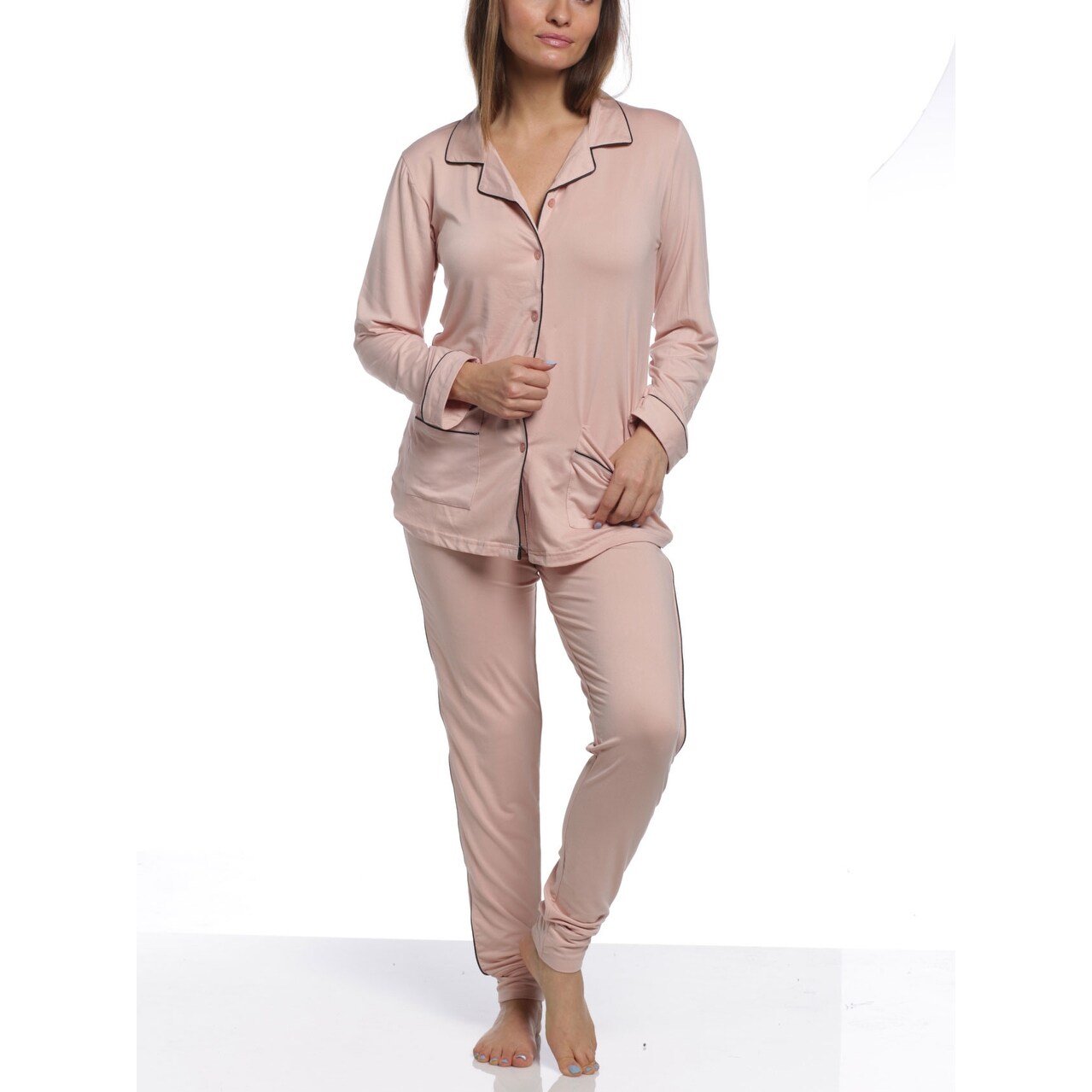 Polyester spandex pajama sets clearance