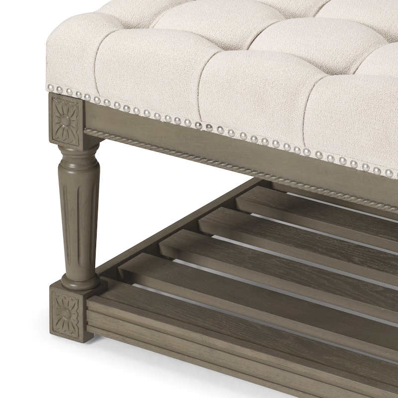 Maven Lane Mesa Square Upholstered Coffee Table