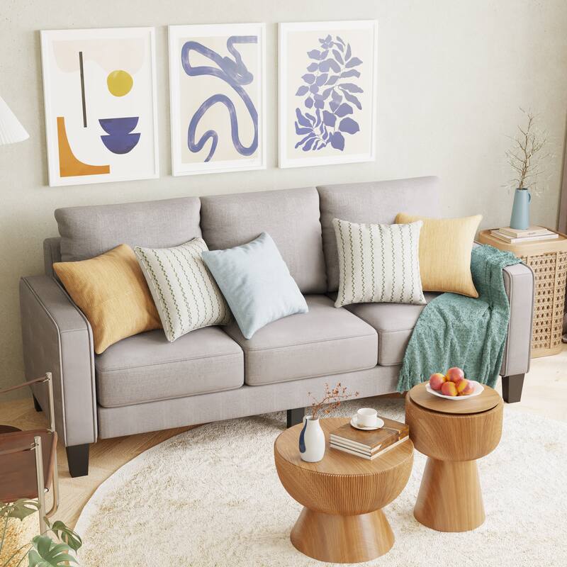 Modern 3 Seat Sofa With Storage For Living Room