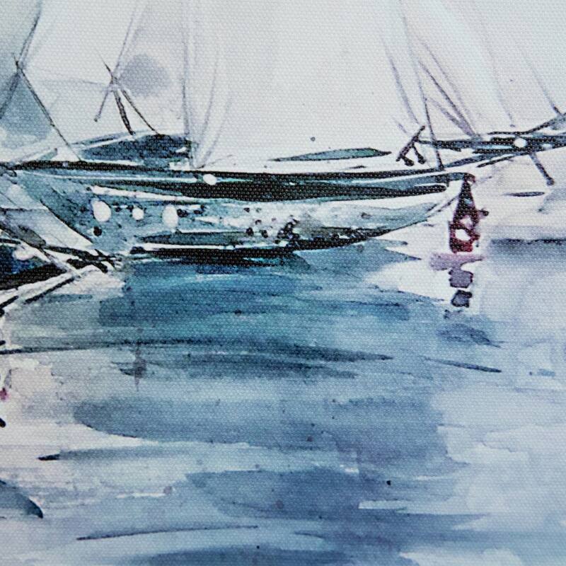 Sailboats Watercolor Canvas Wall Art - 19.5" x 15.75" - 19.5" x 15.75"