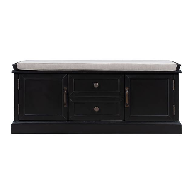 Storage Bench with 2 Drawers and 2 cabinets - N/A