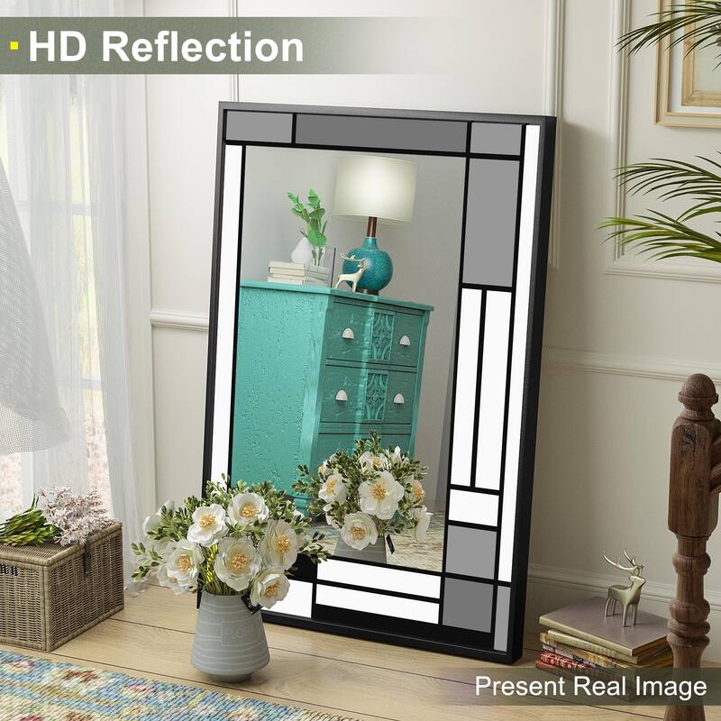 Window Pane Wall Decor Bathroom Vanity Mirror Mounted