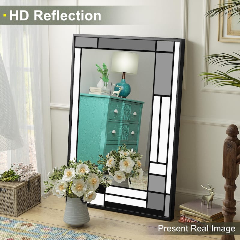 Window Pane Wall Decor Bathroom Vanity Mirror Mounted
