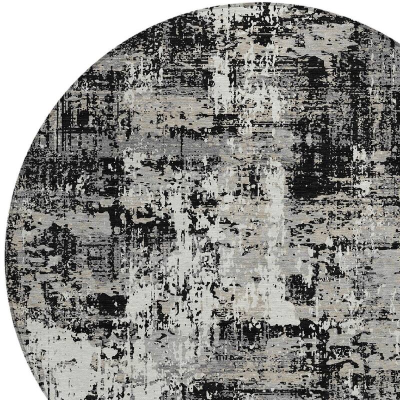 HomeRoots Abstract Transitional Rectangle Outdoor Rug