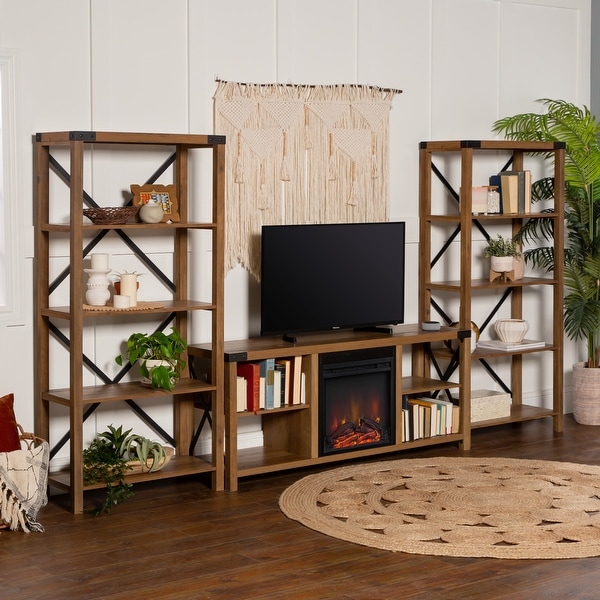 The Gray Barn Kujawa 60-inch Fireplace Entertainment Wall. Opens flyout.