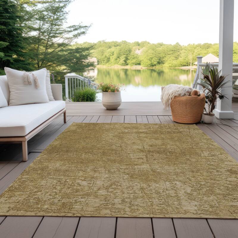 Bari Contemporary Abstract Weather Resistant Timeless Fusion Outdoor Rug
