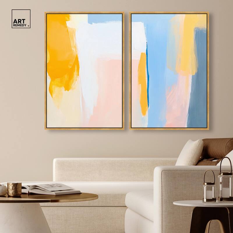 Lightwave Tides Canvas Set of 2 by Art Remedy